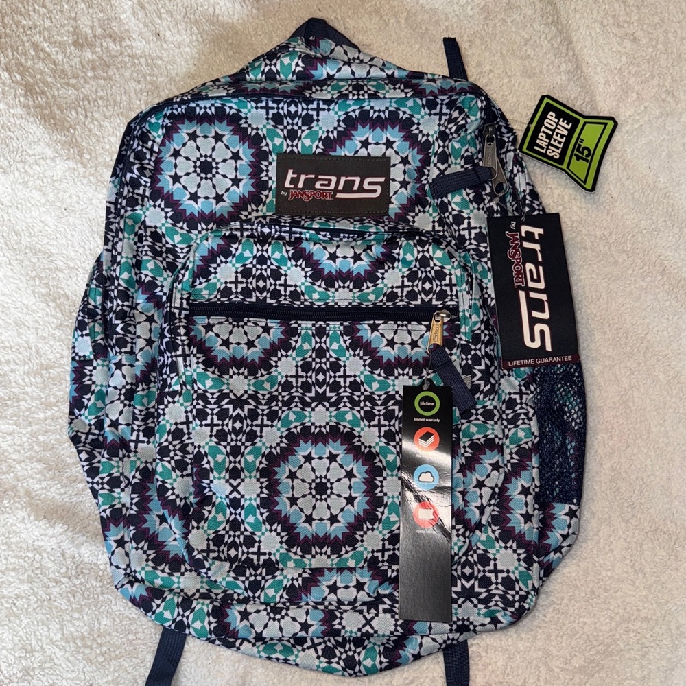 Trans by Jansport SuperMax Navy Kaleidoscope Backpack